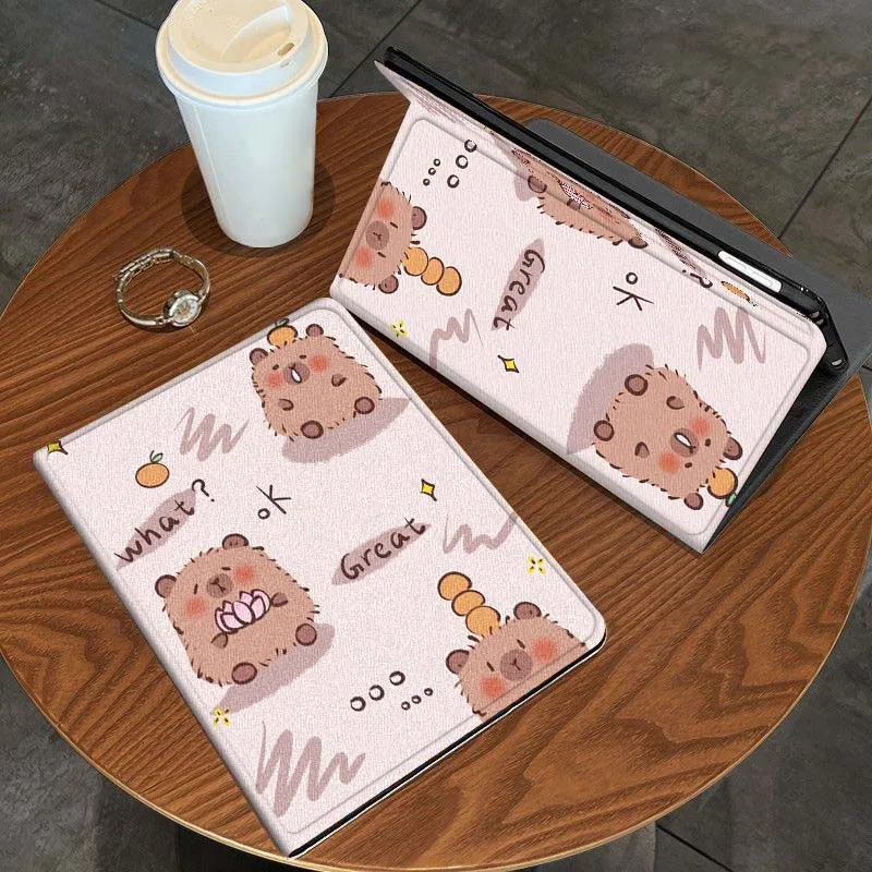 

Мягкий чехол для планшета Capybara Cute Cartoon для Oppo Pad X SE 4 3 11 13,2 11,61 11,4 10,36 Pro 2 Air2 2025 с шелковым узором