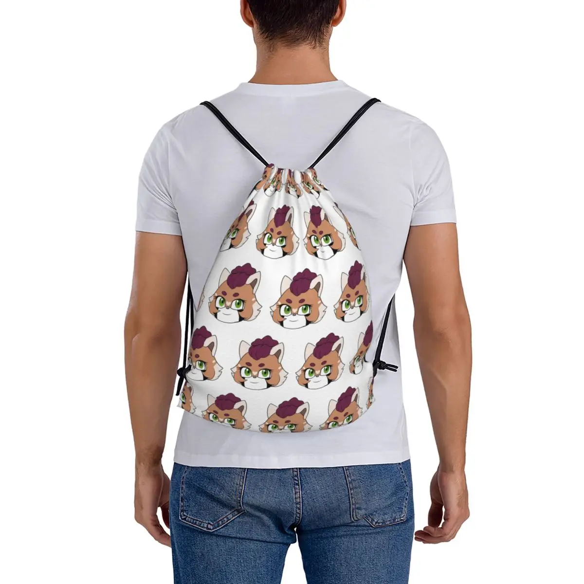 Alexis Lang, Red Panda Backpacks Fashion Drawstring Bags Sports Bag Book Bags for Travel Students