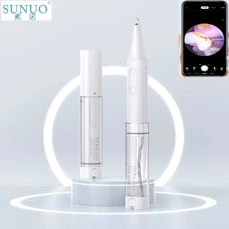 

SUNUO T13 Pro Smart Visual Ultrasonic Irrigator Dental Calculus Oral Teeth Tartar Eliminator Cleaner Removal Teeth Whitening APP