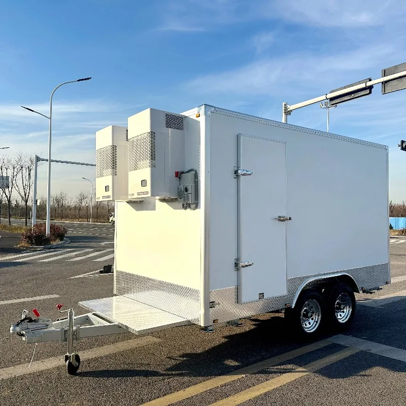 Custom Heavy Duty Mobile Cold Room Freezer Trailer Dual Temperature for Catering Logistics and Cold Storage