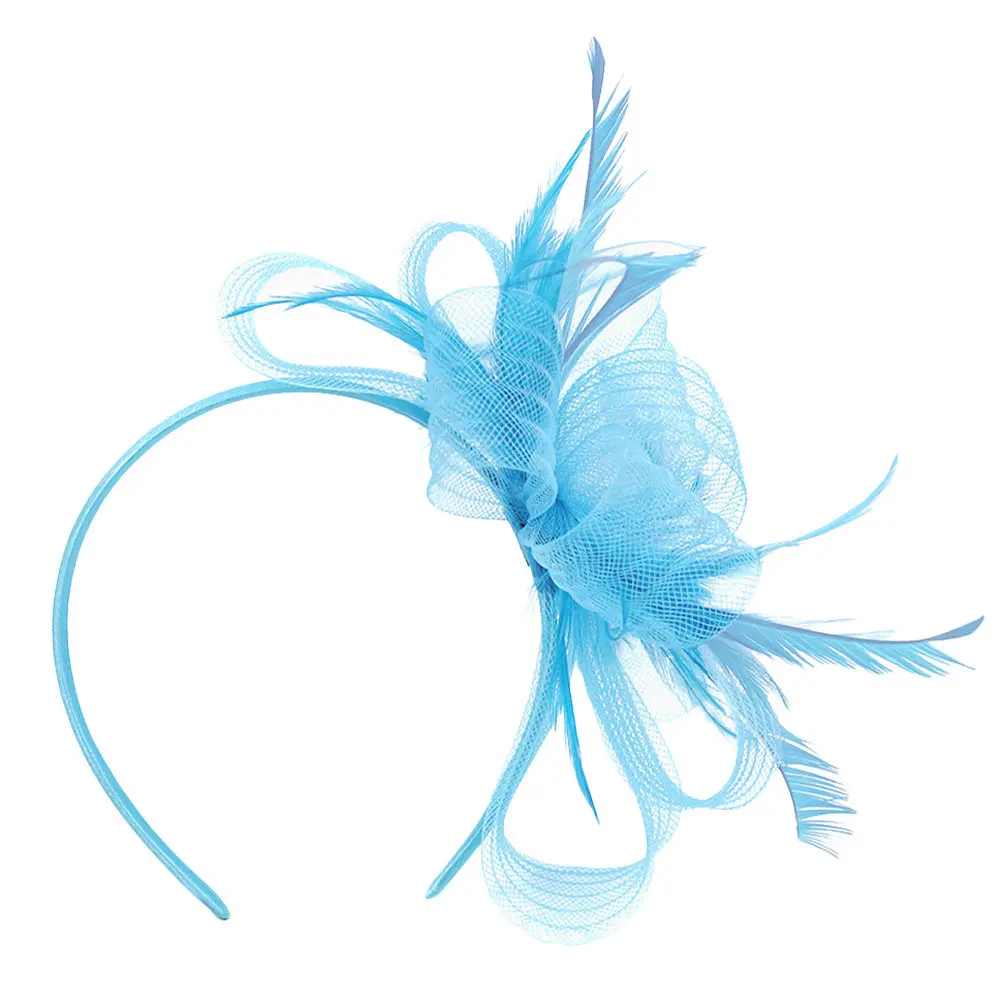 

Women's Fascinator Hat with Artificial Plume Veil Charm Fancy Headpiece for Weddings Parties Fashion Shows Garden Events Dress