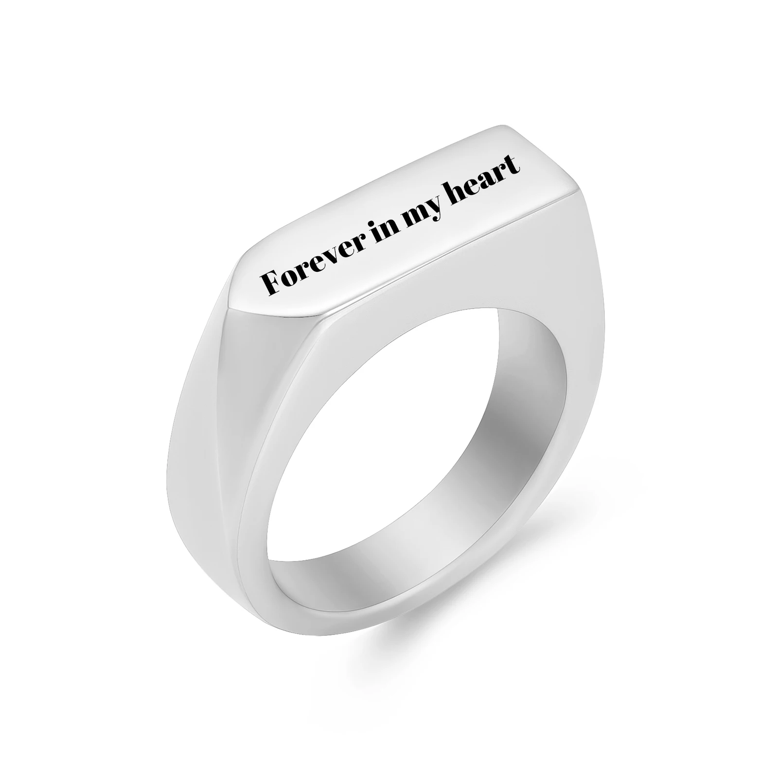 

Forever in My Heart Cremation Rings for Ashes for Men Stainless Steel Geometric Design Finger Ring Memorial Urns Jewelry