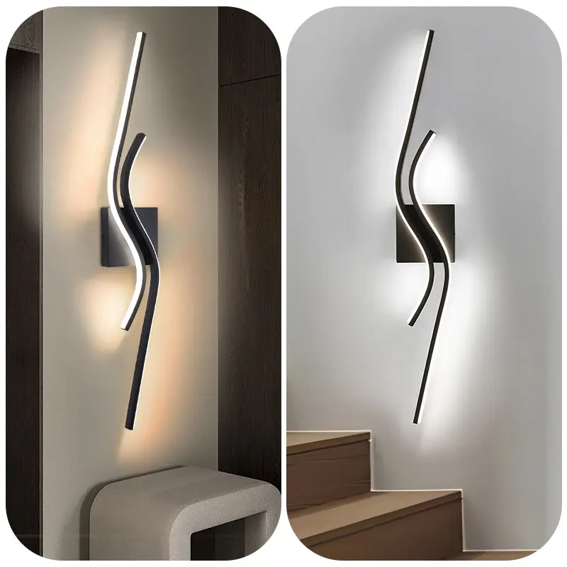 

Interior LED Wall Lamps for Corridor Aisle Aluminum LED Wall Lights Wall Sconce for Bedroom TV Background Interior Lighting Home