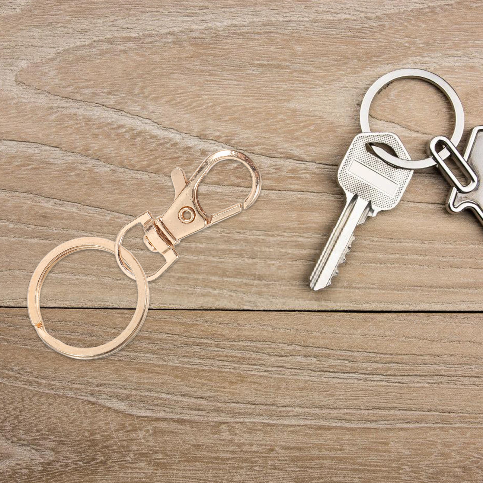 

60 Pcs Dog Key Ring Buckles Metal Zinc Alloy Keychain DIY Creative Phone Lanyard Chain Golden Sturdy Durable Safe Car