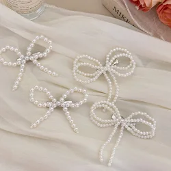 Butterfly hair clip pin bows accessories for women girl korean fairy pearl 2024 popular vintage Designer mini barrette Headdress