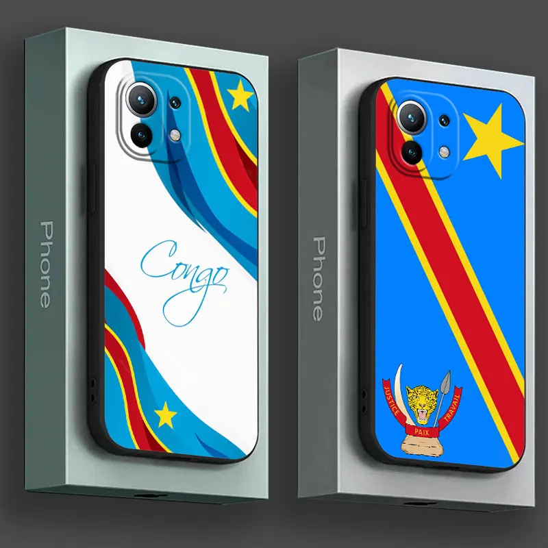 Democratic Republic Congo Flag Phone Case For Xiaomi 14T 13T 12T 11T 10T 14 Pro 11 Lite Poco X3 X4 X5 X6 M5 F5 F6 Pro Soft Cover