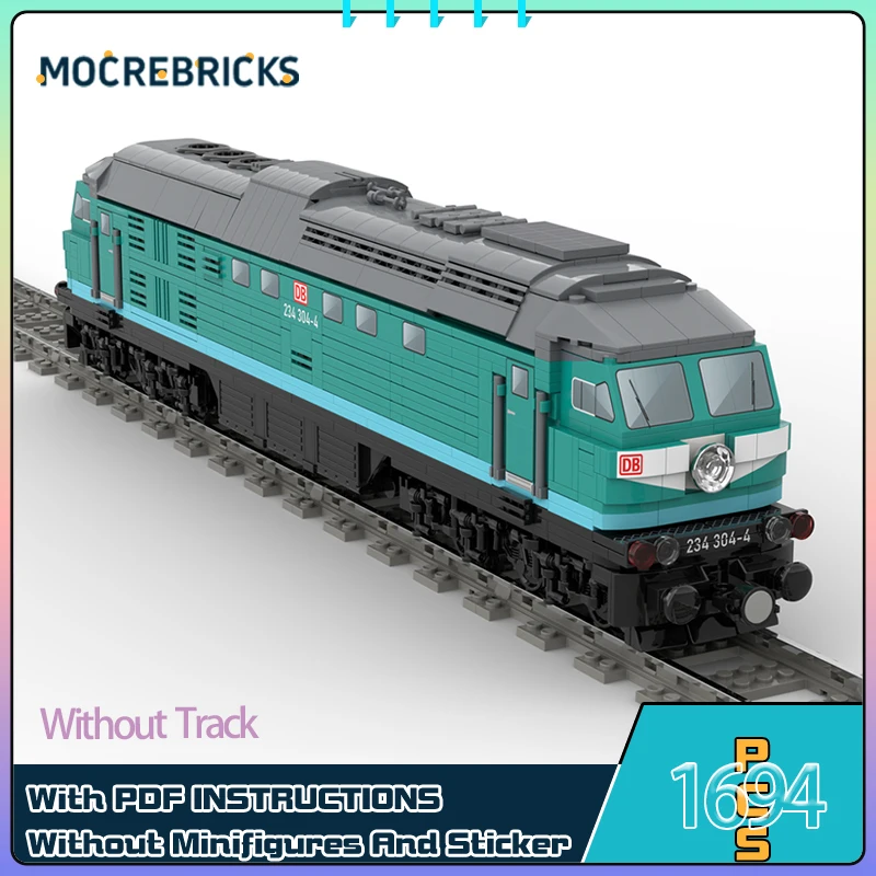 

MOC Transport Vehicle Railway Express Diesel Locomotive BR234 DIY Building Block Set Assembly Model Bricks Toys Children's Gifts