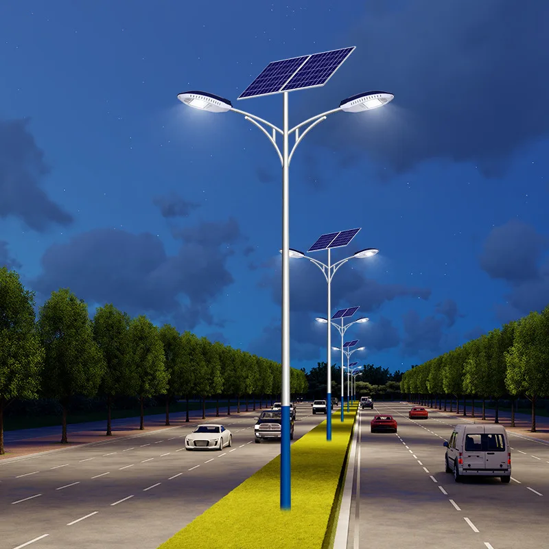 

High Brightness IP65 Waterproof LED Solar Street Light Pole Outdoor Solar Lamp Post for Road with Factory Price