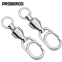 10Pcs Fishing Connector Rolling Swivel Snap Stainless Steel Swivels Ball Bearing Fast Snap Clip Fishing Lure Connector Tackle