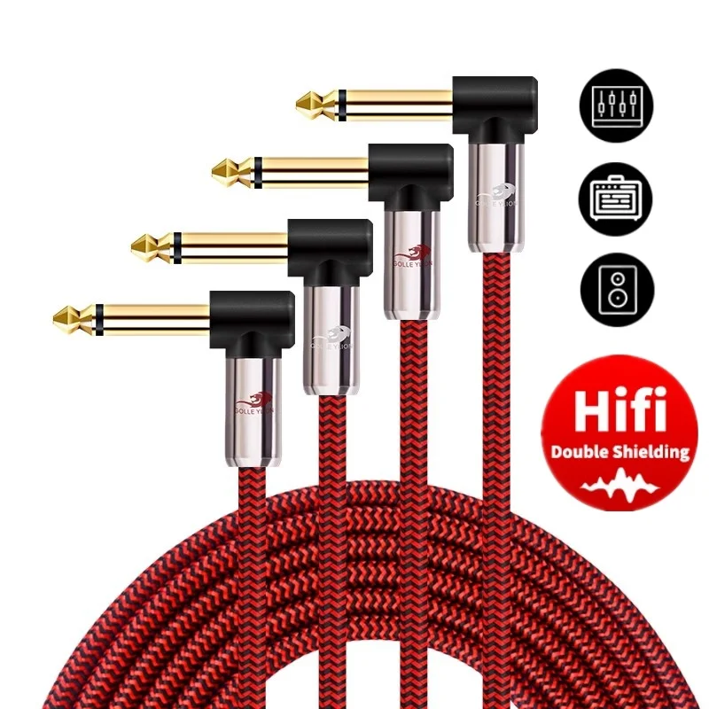 

Dual 1/4'' TS Mono to 2 x 1/4 Inch Male 6.35mm Audio Cable for Amplifier Mixer Guitar Synthesizer Keyboard OFC Shielded Cords
