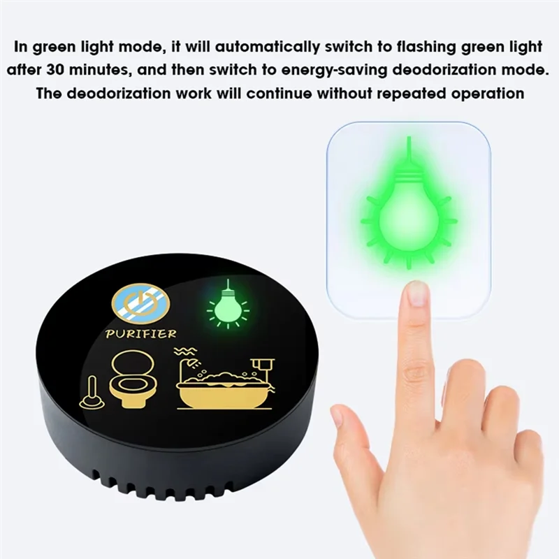 

TKOH-Wall-Hung Дезодоратор для туалета Портативный и двойной режим устранения запаха Идеально подходит для дома и офиса