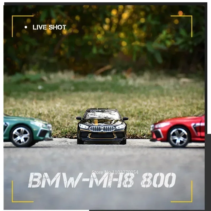 1:32 Scale BMW M8 MANHART Toy Car Model Metal Diecast Doors Opened Pull Back Simulation Vehicle Models Decoration Kids Gift BoyF