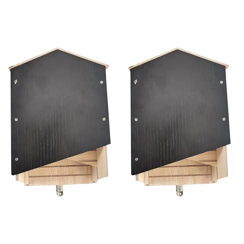 

2X Large Outdoor Bat House, Huge Wooden Box, Weatherproof, Untreated Spiral Bat House, Shelter, Garden Accessories B