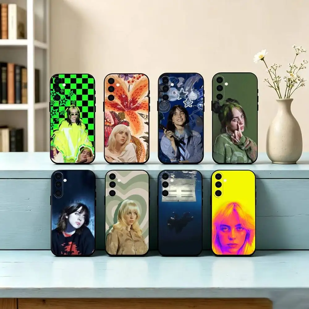 Cool B-Billie e-Eilish Singer  Phone Case Black Silicone Soft For Samsung Galaxy A73,A72,A71,A70,A53,A52,A51