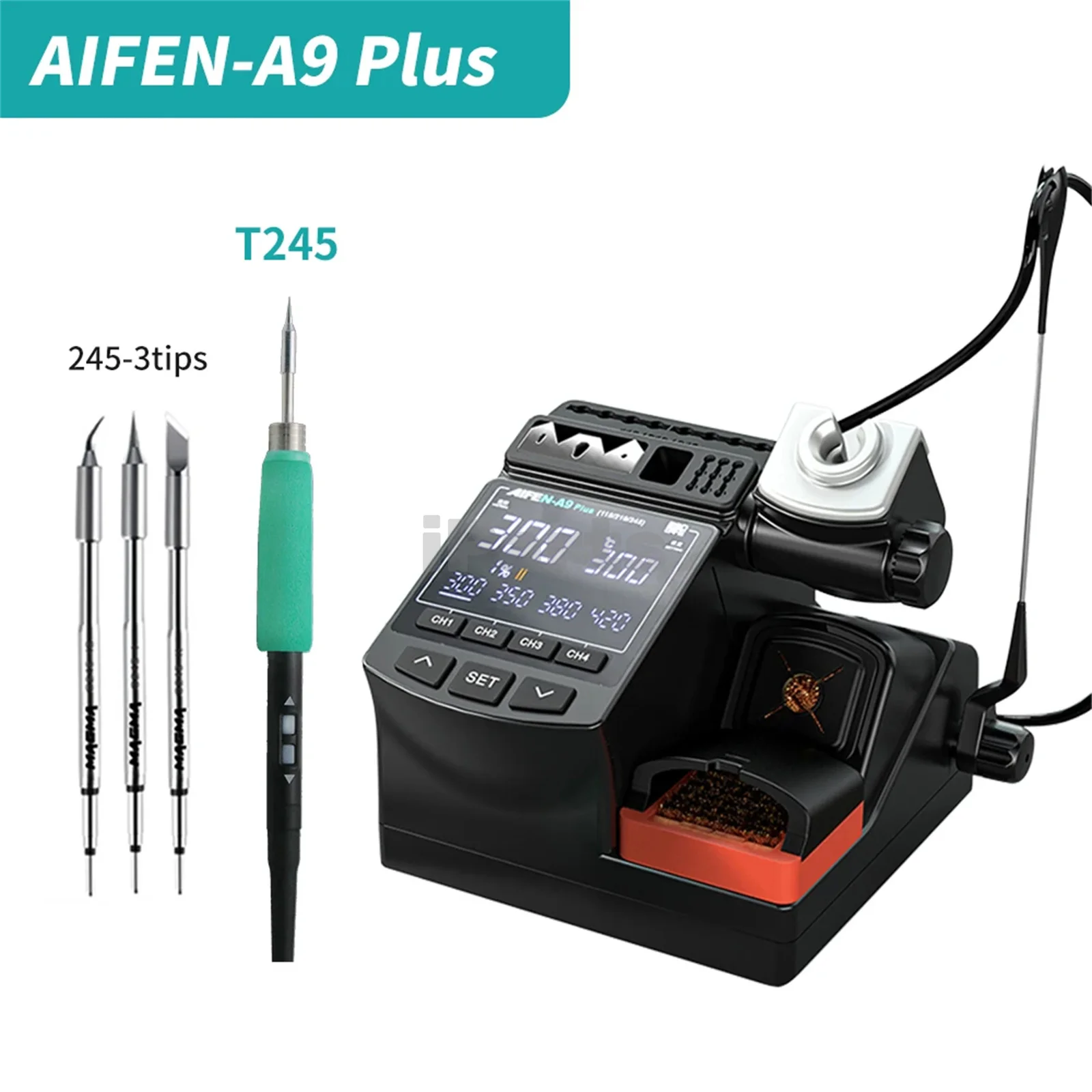 IParts Aifen A9 Plus Soldering Station Compatible Soldering Iron Tip 210/245/115 Soldering Welding Repair Tool