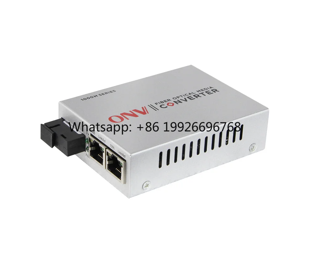 3-port Gigabit Single-mode Dual 20km Media Certer Fiber Optica Transceiver