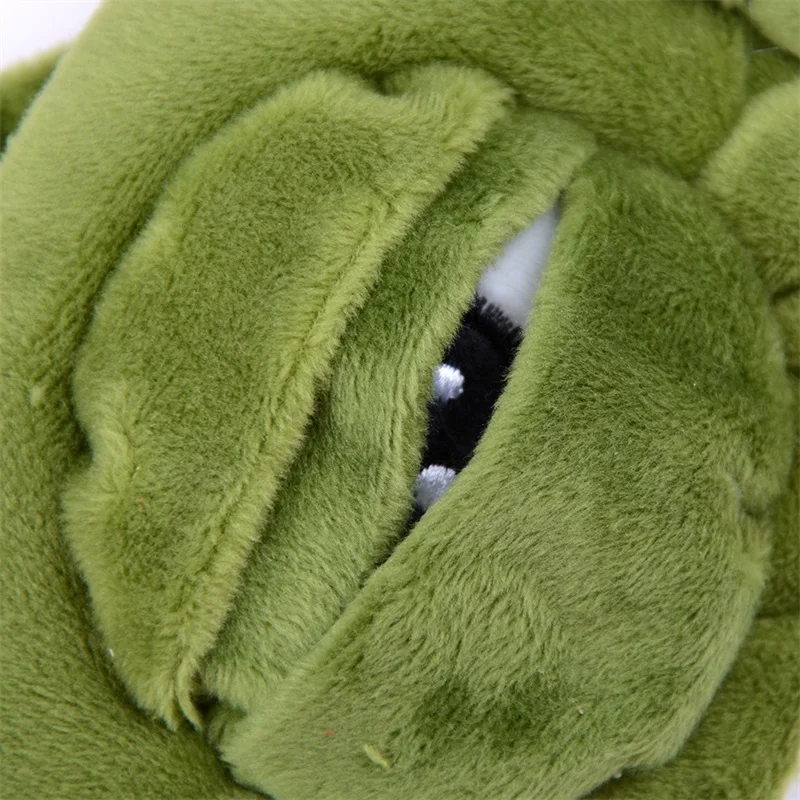 Sad Frog 3D Eye Mask Funny Creative the Frog Cover Cartoon Soft Plush Sleeping Mask Green Protection from light