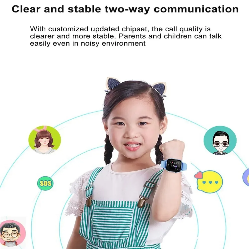 Kids Smart Watch SOS Call LBS Tracker Location Sim Card Camera Voice Chat 2G New Smartwatch For Children Safety Digital Movement