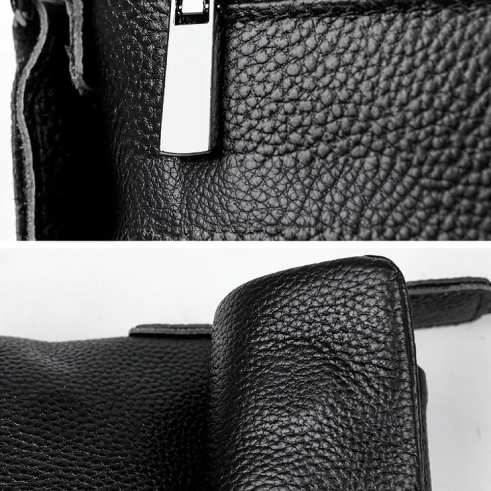 Men Leather Shoulder Bag Business Messenger Purse Casual Male Handbag Stylish Travel Crossbody Accessory