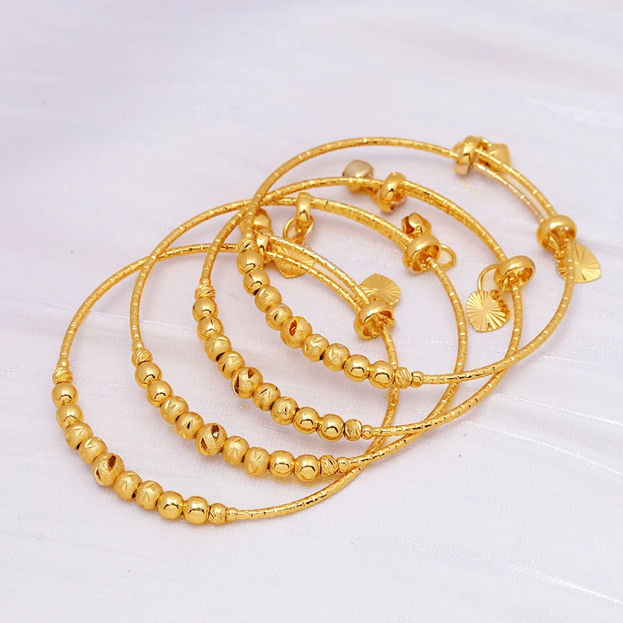 Goldlen Middle East 4 pieces/batch Copper Bracelets Dubai Women\'s Fashion Jewelry Europe and America Ethiopia Bride Wedding Gift