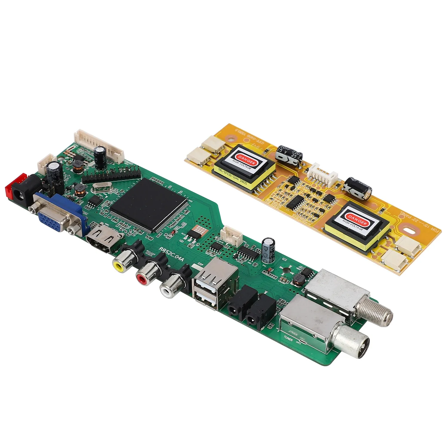 5 OSD Game RR52C.04A Support Digital Signal DVB-S2 DVB-C DVB-T2/T ATV Universal LCD Driver Board USB Play Media 30Pin 6 Bit