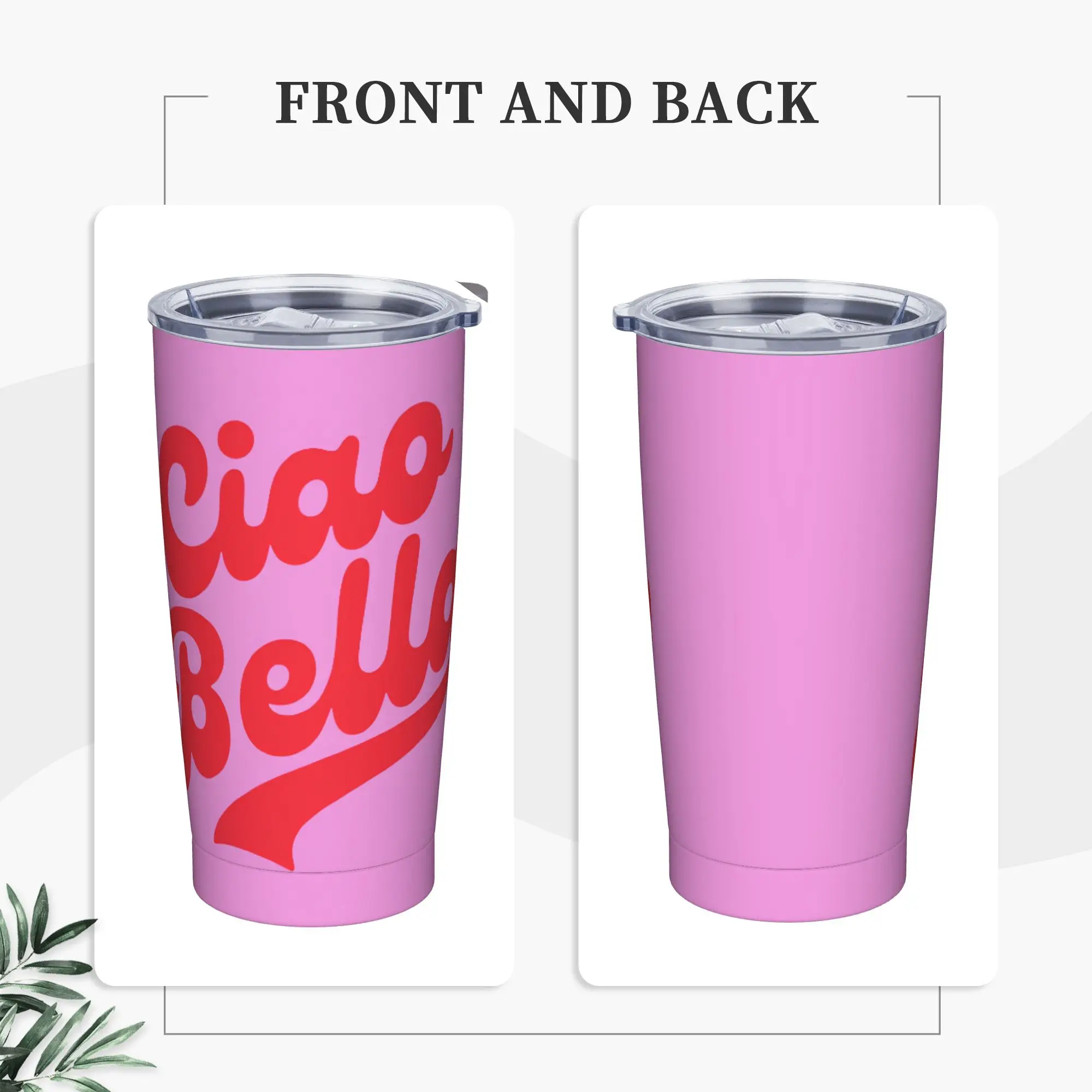 Stainless Steel Tumbler Ciao Bella Art Design Thermal Mug  Portable Cold and Hot Camping Mugs Cup