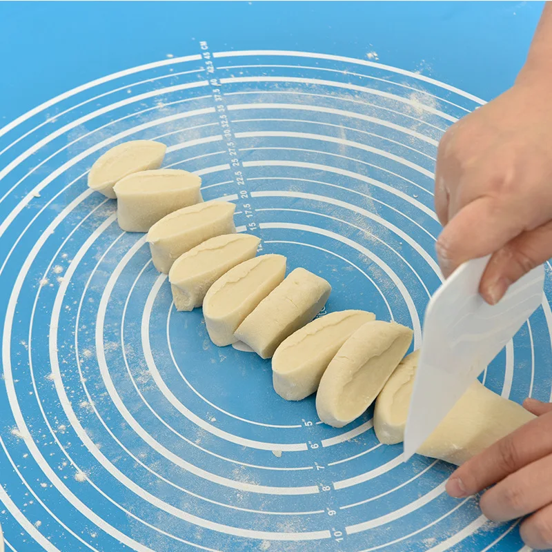 Silicone Kneading Pad Anti-slip Dough Pastry Baking Mat Non-stick Dumplings Bread Cake Tray with Scale Kitchen Cooking Utensils