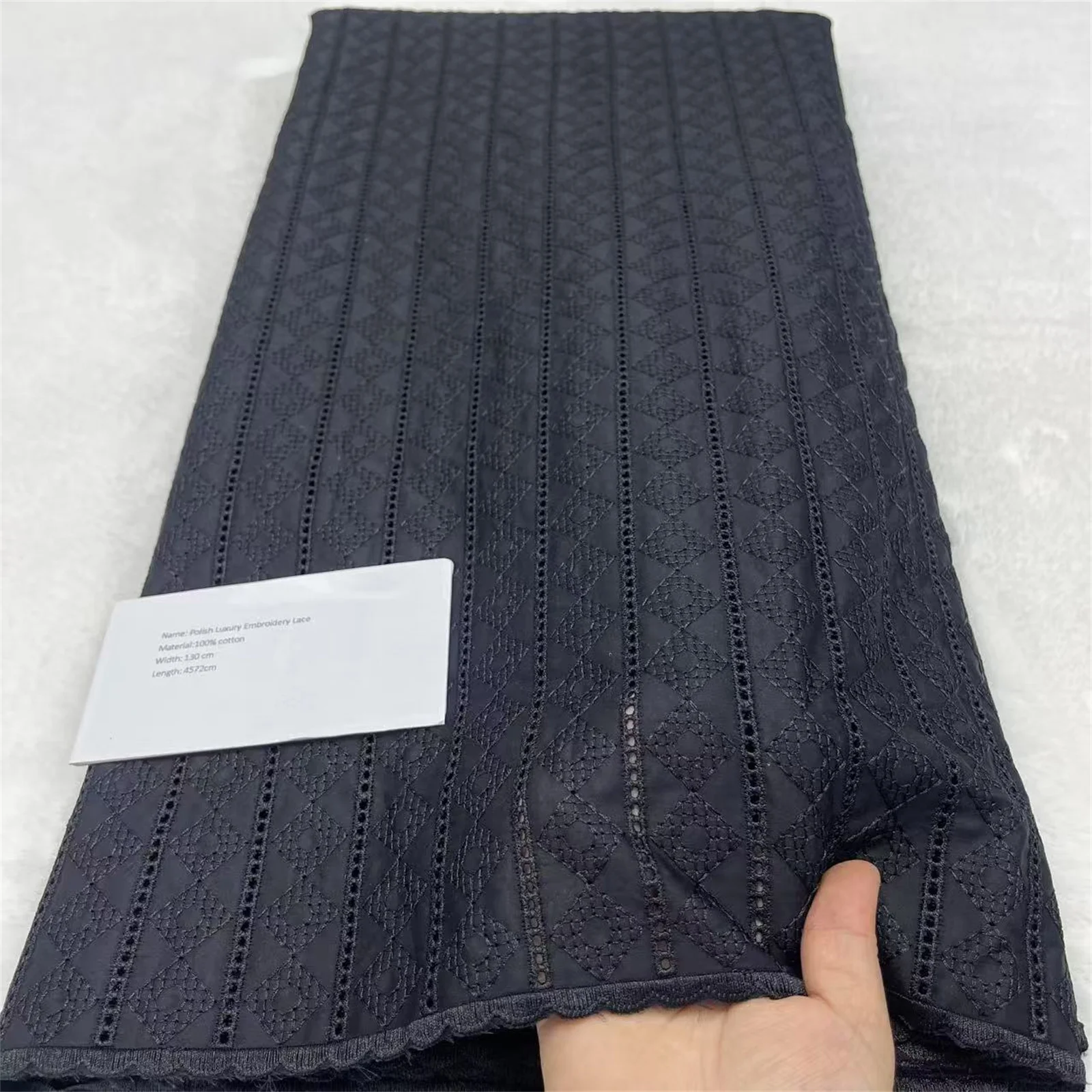 

2025 African Nigerian 100%Cotton Polish Luxe Satin Embroidery Fabric High Quality Swiss Voile Lace Material For Men Dubai Style