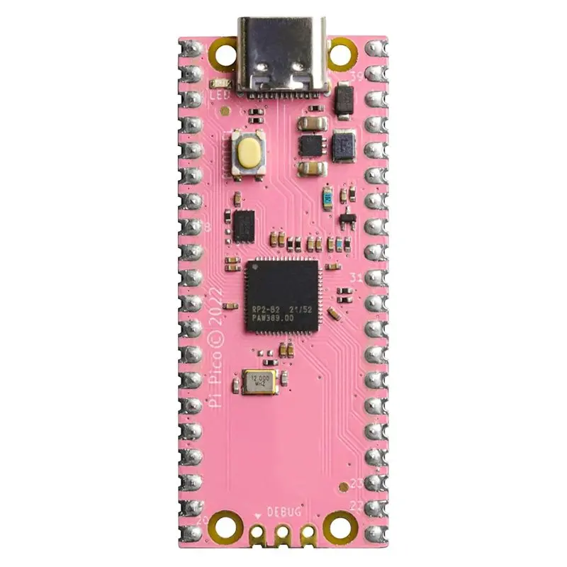 CJSD-2Pcs For Raspberry Pi Pico Development Board Pre-Soldered With Headers RP2040 Microcontroller ENIG Processed Type C