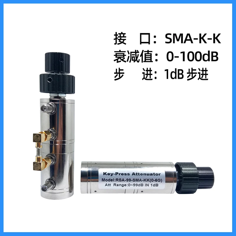 6G Knob Adjustable Attenuator 1dB Step SMA-K2W 0-60/90 DB 6G Dual Knob Attenuator