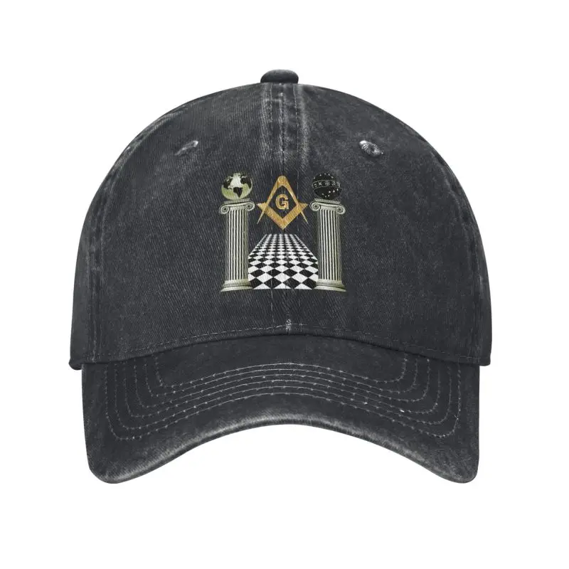 Custom Boaz And Jachin Solomon's Temple Baseball Cap Cotton Adjustable Masonic Mason Freemason Dad Hat Sports Snapback Caps