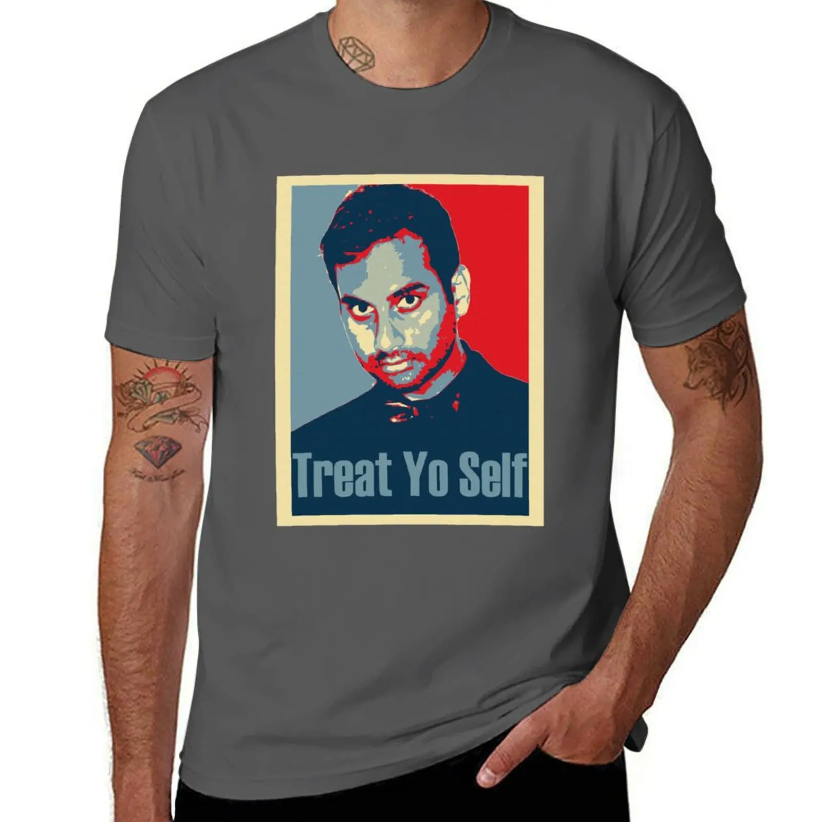 

Treat yo Self T-Shirt shirts graphic tees plus size tops sports fans oversized T-shirts for men cotton