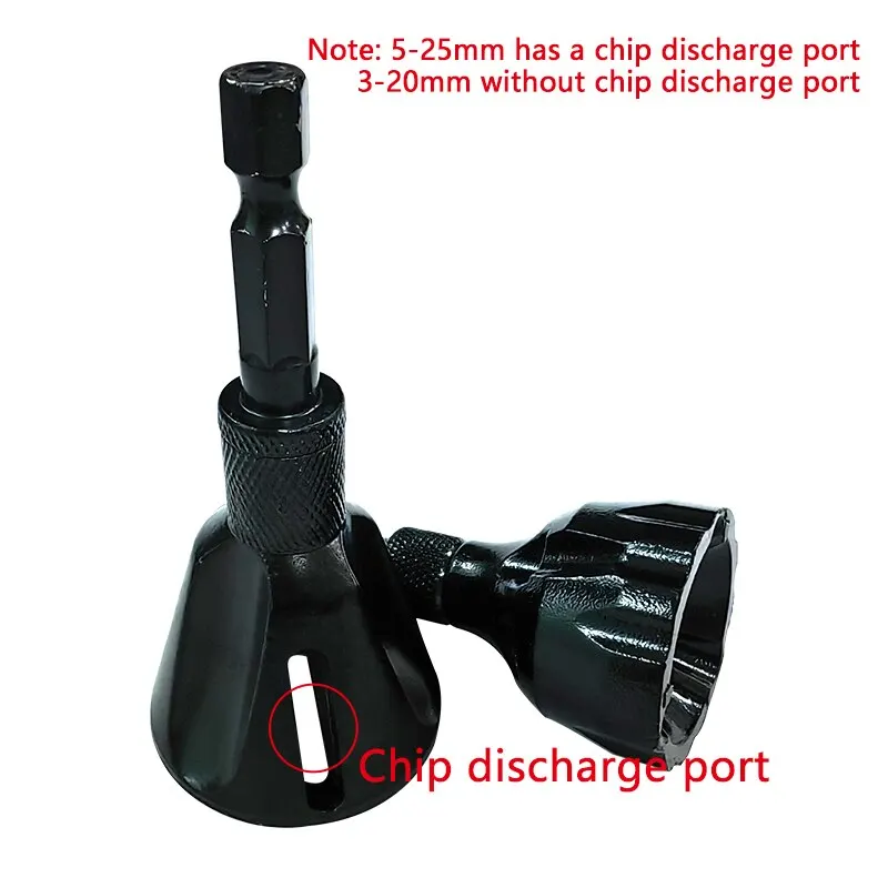 Acciaio al tungsteno nero sbavatura a tre lame cerchio esterno smussatore filettatura filetto taglio taglierina vite bullone sbavatura strumento