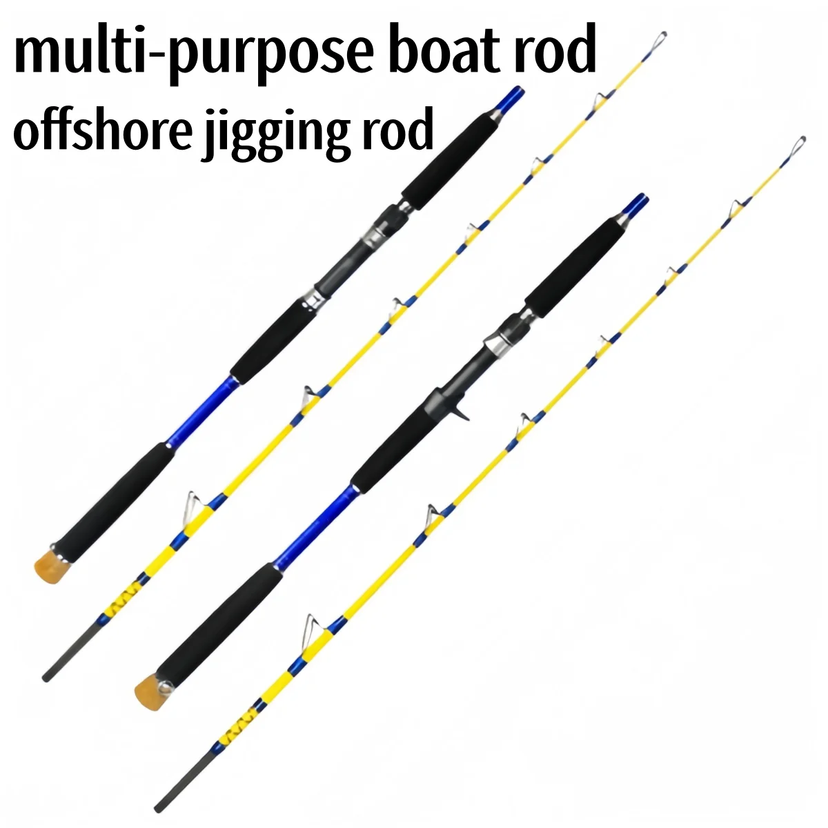 

Old Captain H 1.6m offshore muti purpose boat fishing rod strong spinning slow jigging rod carbon light yellow color fishing rod
