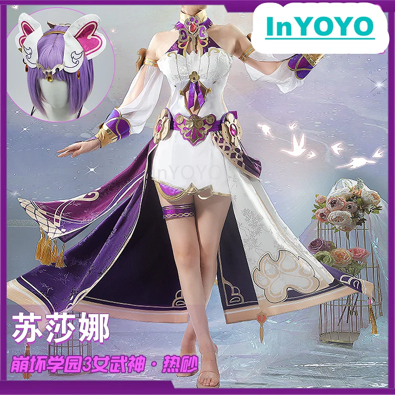 

InYOYO Susannah Cosplay Game Honkai Impact 3rd Costume Sweet Lovely Combat Uniform Halloween Party Outfit Role Play Clothing New