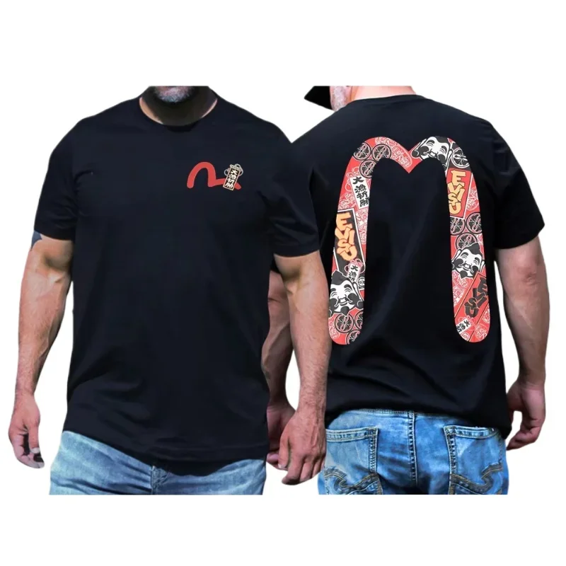 

Chaopai New Fushen Dharma Buddha Head Stitching Large M Хлопковая футболка с короткими рукавами и круглым вырезом с буквенным принтом для мужчин и женщин