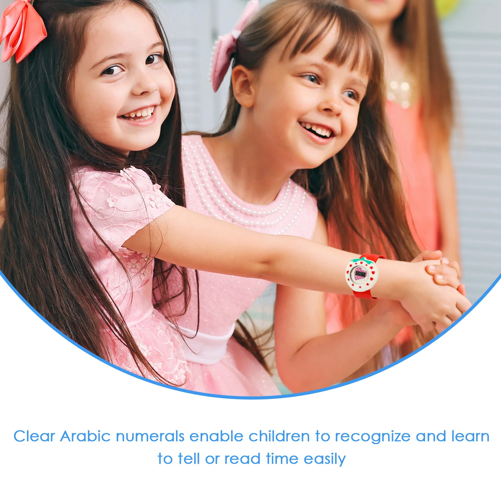 3 قطع من الساعات الإلكترونية المصنوعة من السيليكون لتصميم الرسوم المتحركة وأرقام واضحة وساعة يد تعليمية هدية جميلة للطلاب #4