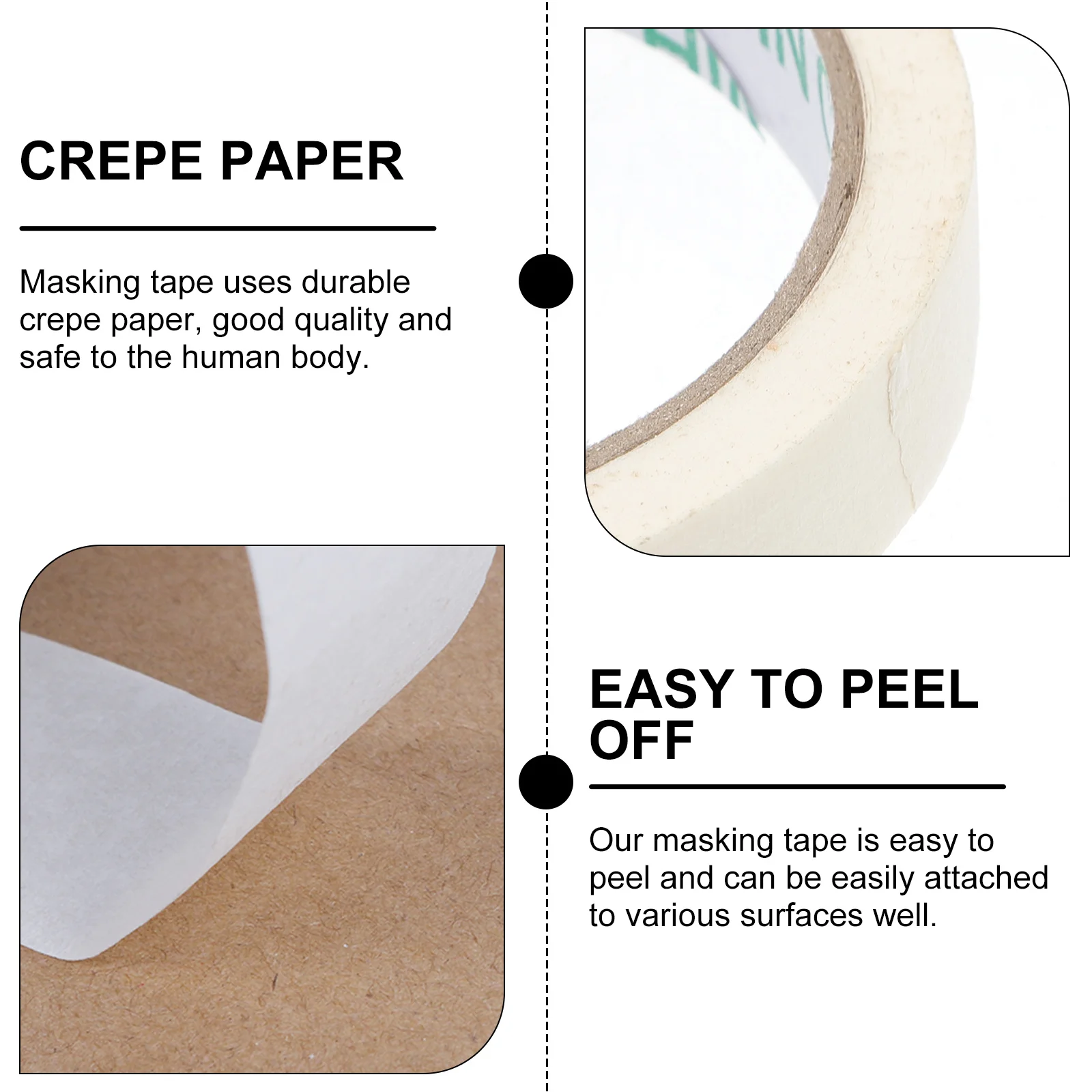 

10Pcs Masking Tape White Crepe Paper Adhesive Single Side Tearable Car Spray Paint Protective Tape White Masking Tapes