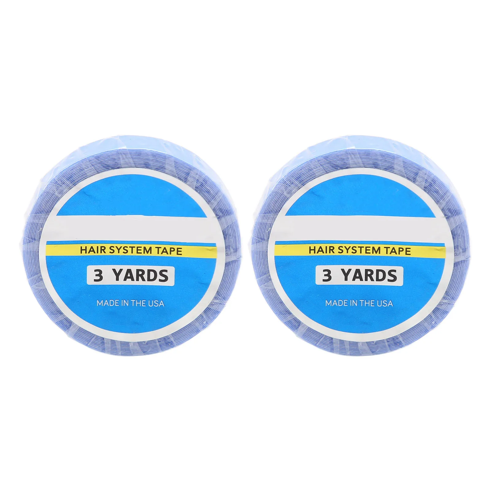 Peruca dupla face fita adesiva, peruca de extensão, fita de suporte do cabelo para Home Salon, azul, forte, 2pcs