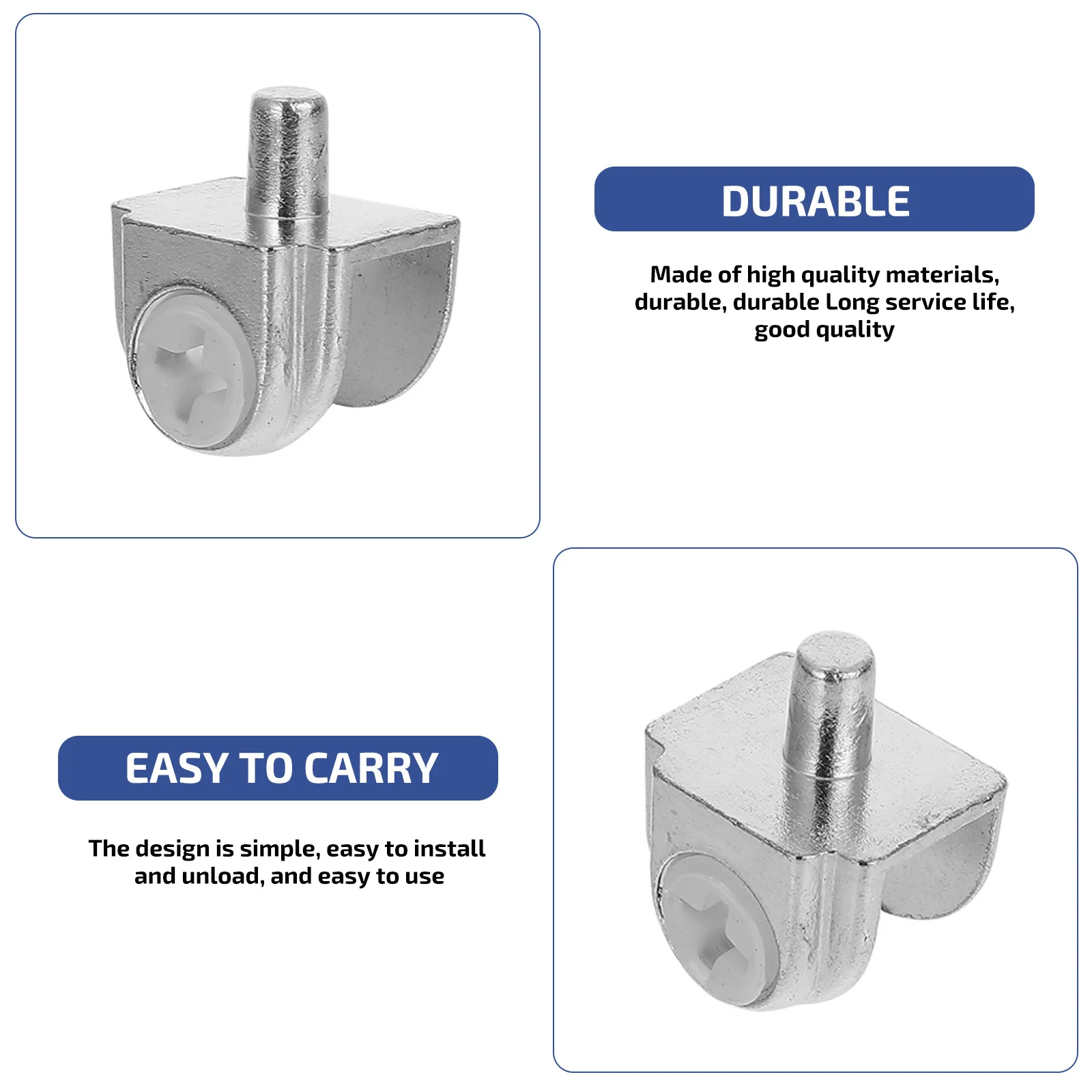 

20Pcs Glass Clamp Zinc Alloy High Strength Heat Resistant Glass Shelf Bracket for Bathroom Kitchen Display Cabinet