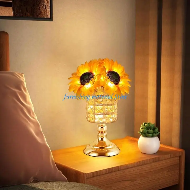 Y5GD Decorative LED Light With Silk Flowers And IP44 Waterproof Rating