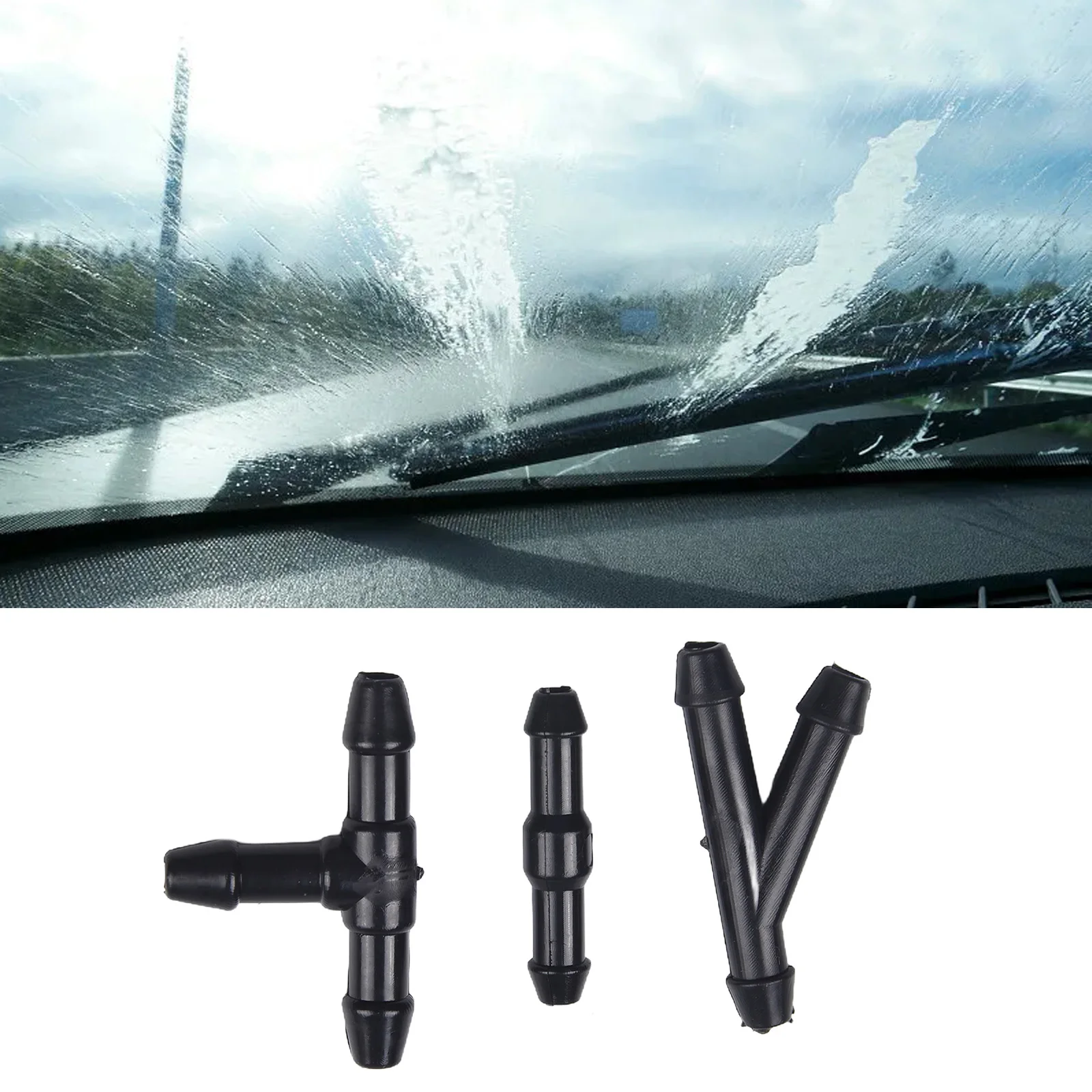 Premium 18pcs Windshield Washer Hose Connectors - TYI Type Splitter Fittings Windshield Washer Pump Connector Pipe Joint