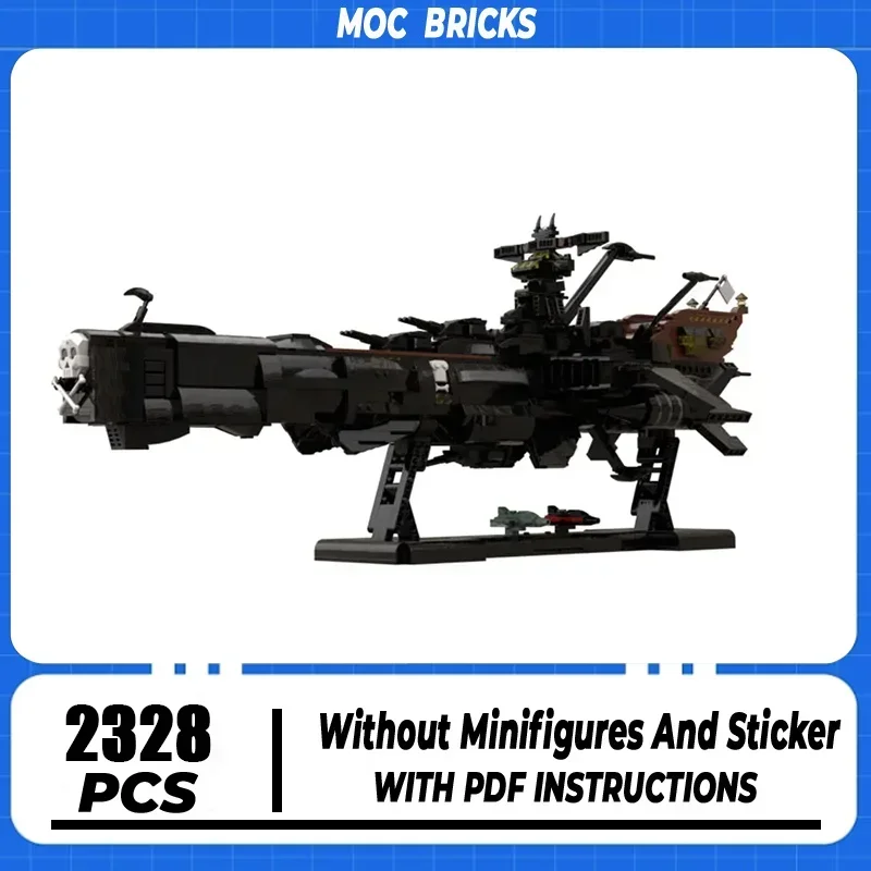 

Moc строительный блок, космическое небо, корабль, серия линкора, дисплей, модель, технология, кирпичи, сделай сам, сборка, самолет, игрушки, рождественские подарки