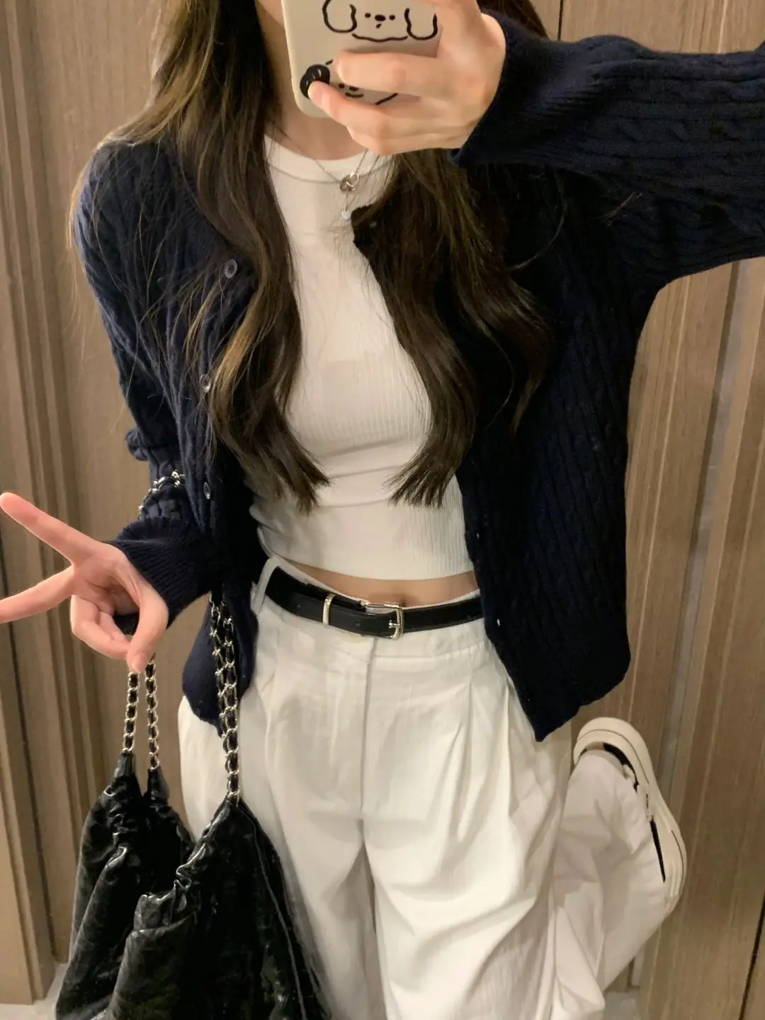

Korean Style Short Knitted Cardigan Women's Autumn Fashion Unique Love Heart Embroidery Sweater Warmth Outerwear Jacket