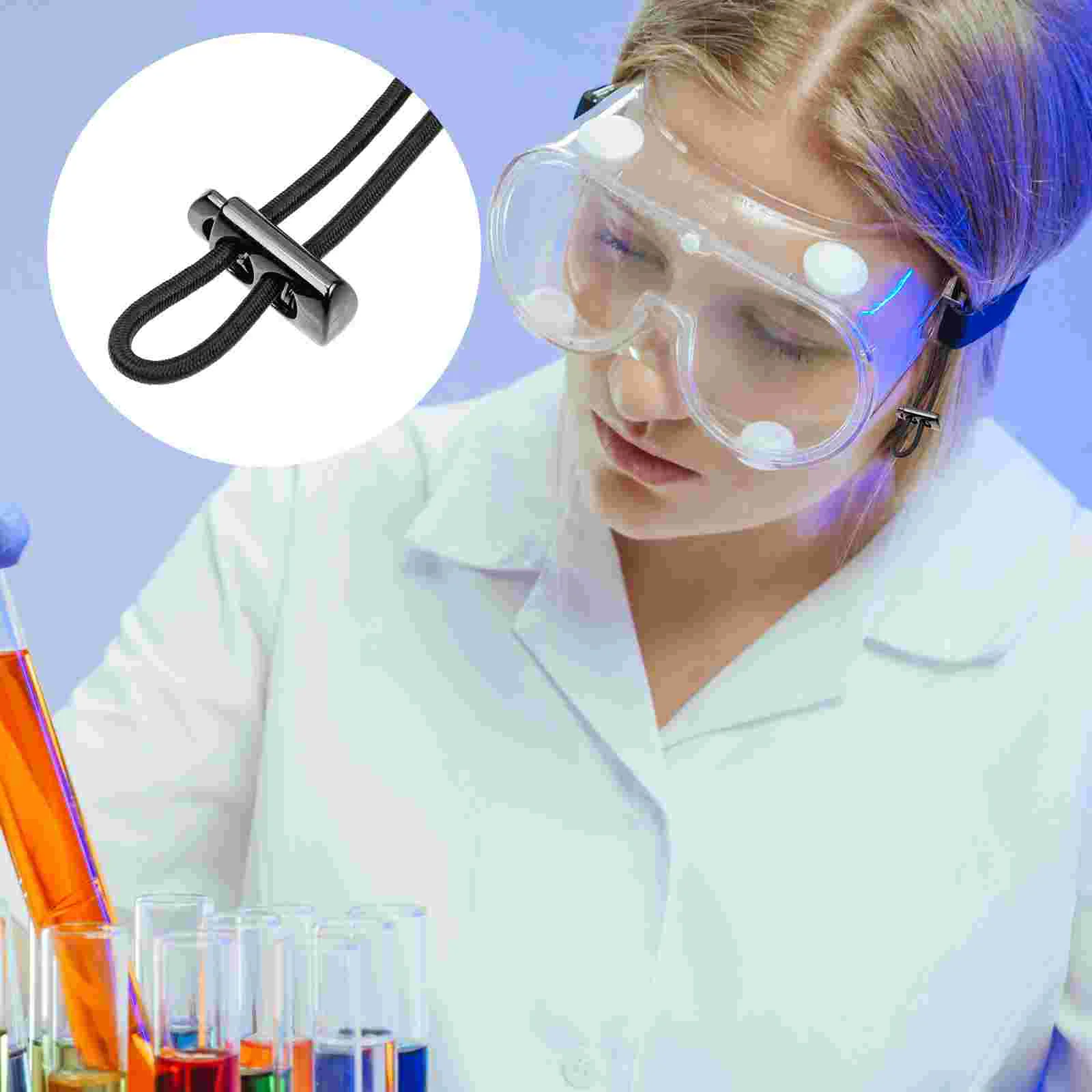 10 Sets Lanyard Drawstring Goggle Rope Swimming Goggles Bungee Straps Metal Rubber Eyeglasses for