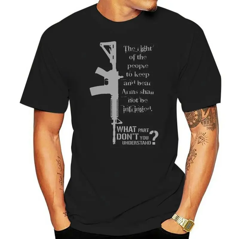 Pro 2Nd Second Amendment Gun Rights T-Shirt Ar-15 Rifle Republican Donald Trump 2022 Flash Cotton O-Neck Print Casual T-shirt