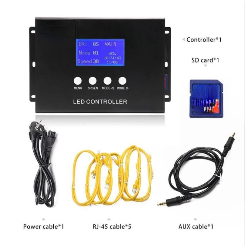 Support DMX512 8 Ports LED Controller Offline Controller For RGB Led Pixel SPI or DMX512 SD card Controller