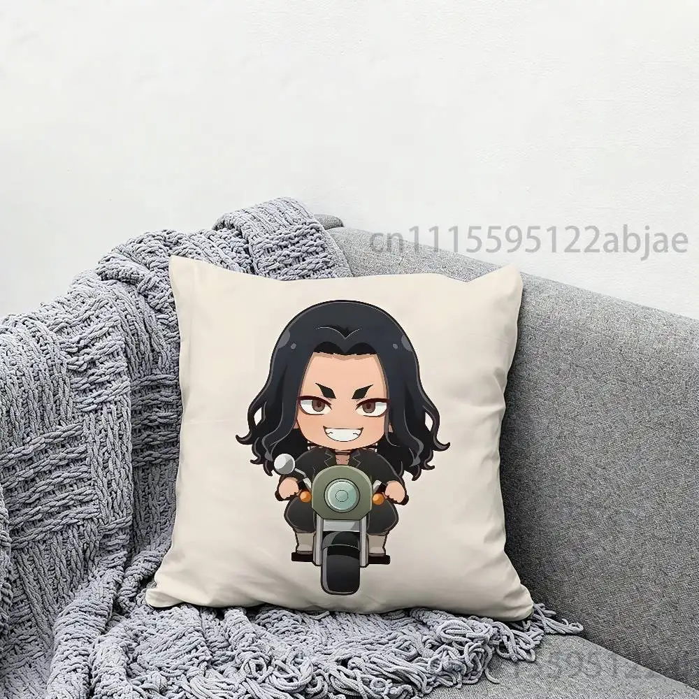 K-Keisuke Baji T-Tokyo Revengers Throw Pillow Case 40x40cm Decoration DIY Square Chair Pillowcase Pad Cover
