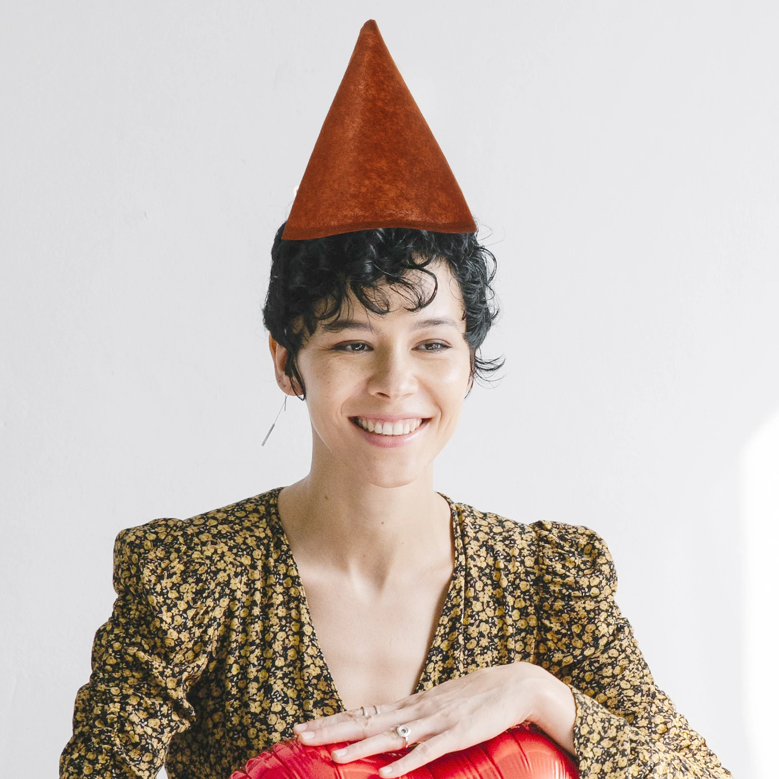 

7Pcs Christmas Dwarf Hats Felt Cone Shaped Party Supplies Lightweight Reusable Santa Gnome Cap Halloween Costume Props