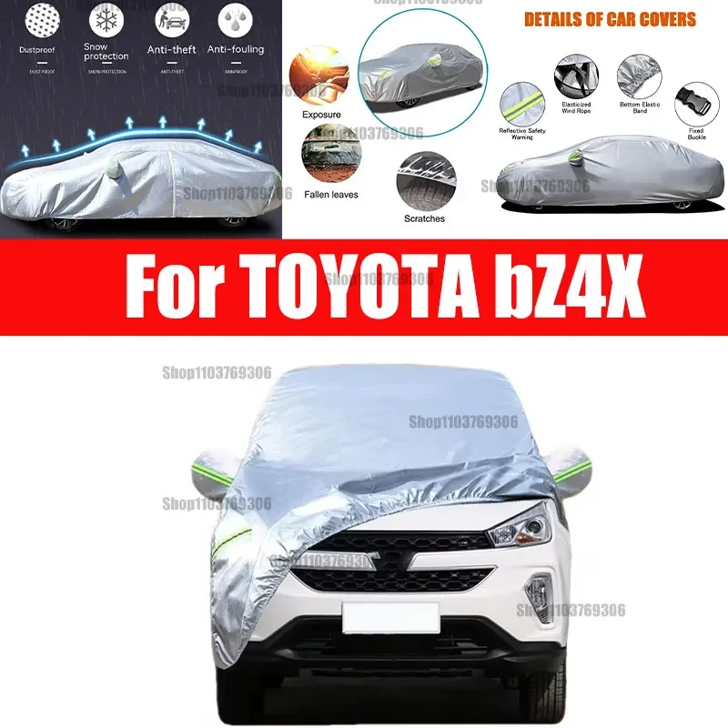 

For TOYOTA bZ4X car Cover Dustproof Outdoor Indoor UV Snow Resistant Sun rain Protection waterproof hail cover for car